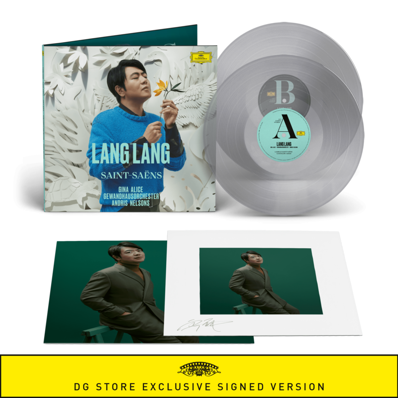 Saint-Saëns von Lang Lang - Limitierte Crystal Clear 2 Vinyl + signierte Art Card jetzt im Lang Lang Store